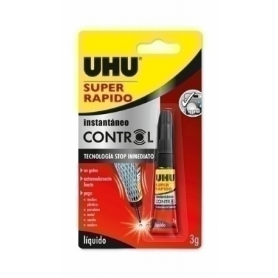 PEGAMENTO INST. UHU SUPER RAPIDO LIQ. 3g - Pack de 12 unidades