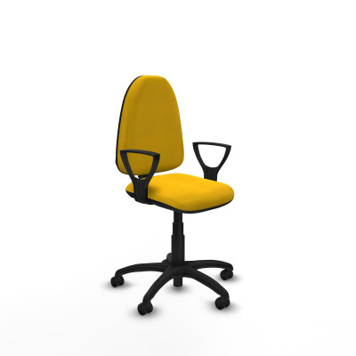 Aýna CP bali amarillo brazos fijos base poliamida ruedas engomadas 50mm