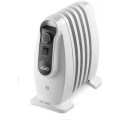 Radiador de aceite Delonghi Nano TRNS0505M, 500 W, 5 elementos, 1 potencia, termostato, blanco