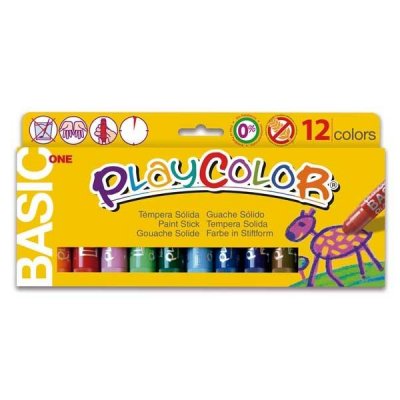 PLAYCOLOR C.12 TEMPERAS SOLI ONE BASIC COLORES SURTIDOS