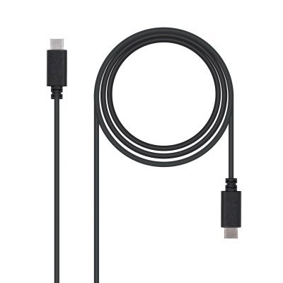 CABLE USB 2.0 3A, TIPO USB-C/M-USB-C/M NEGRO 2.0 M