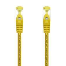 AISENS Cable De Red Latiguillo RJ45 LSZH Cat.7 600 MHz S/FTP PIMF AWG26, Amarillo, 25 cm
