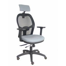 Piqueras y Crespo Silla Jorquera traslack malla negra asiento bali gris brazos 3D cabecero regulable