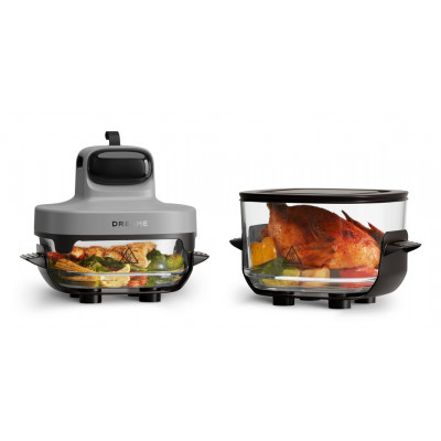 Tasti Sencillo Independiente 1500 W Freidora de aire caliente Negro, Transparente, Blanco