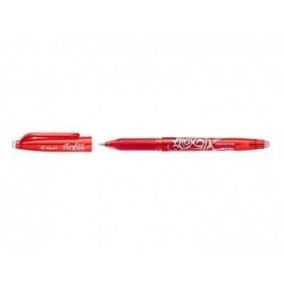 Pilot Boligrafo de gel borrable Frixion Ball - Punta de bola redonda 0.7mm - Trazo 0.4mm - Grip ergonomico - Color Rojo