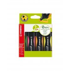 STABILO GREEN BOSS marcador 4 pieza(s) Punta de cincel Verde, Naranja, Rosa, Amarillo