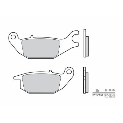 Pastillas de freno orgánicas Brembo 07HO4905 07HO4905