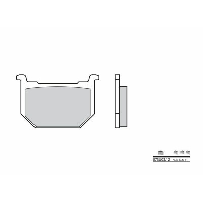 Pastillas de freno orgánicas Brembo 07SU0312 07SU0312