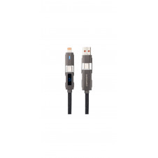 Nanocable 10.01.2501 cable USB 1 m USB A/USB C USB C/Lightning Negro