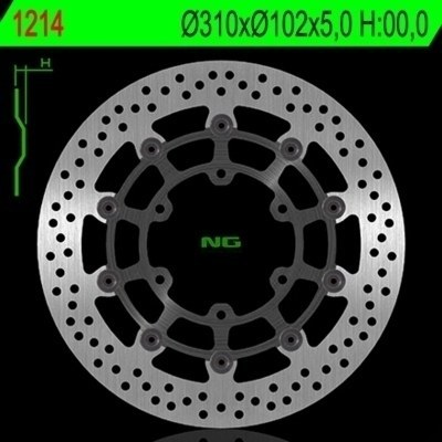 Disco de freno NG 1214 Ø310 x Ø102 x 5 1214