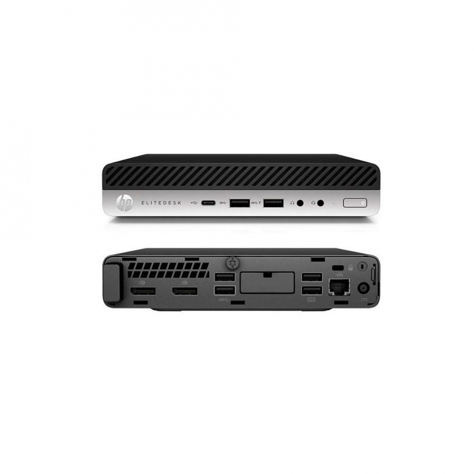 Ordenador Reacondicionado MINI HP EliteDesk 800 G5 / i5-9TH / 8Gb / 256Gb SSD NVME / Win 10 Pro / Sin cable trebol