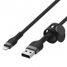 Cable USB -A a Lightning 3 Metros Belkin Trenzado Negro (CAA010DS3MBK)