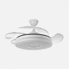 Ventilador Dc Dani 59w 6980lm Blanco 4aspas 6velocidades 106d 3000-4200-6500k Remoto+Reg.Intensidad+memoria+temporizador 24