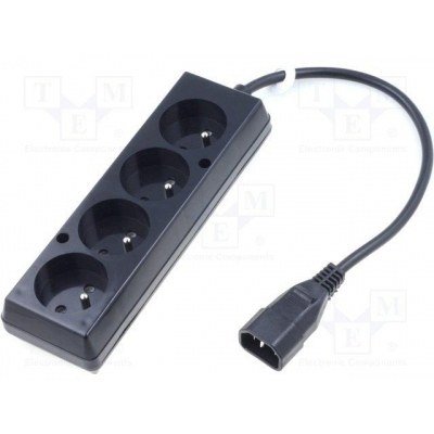 Base Multiple 4 Enchufes Schuko a conector C14 Macho