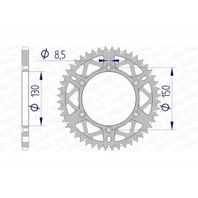 Corona AFAM aluminio ultraligera autolimpiable 13323 - Paso 520 13323+51