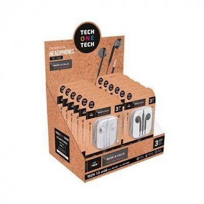PACK AURICULARES MICRO TECHONETECH BLANCO/NEGRO