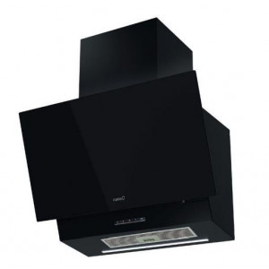Campana decorativa de pared inclinada Cata THALASSA 700GBK, 70 cm, 811 m3/h, clase A, 3 velocidades + intensiva, 64dB, cristal negro