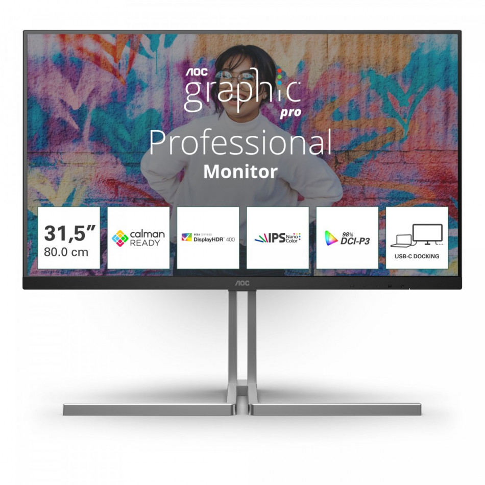 U3 U32U3CV pantalla para PC 80 cm (31.5) 3840 x 2160 Pixeles 4K Ultra HD LCD Negro