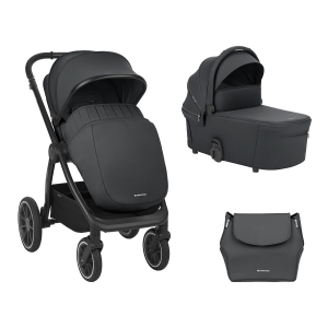 Carrito de bebé Kikkaboo 2 en 1 con capazo Naya Gris
