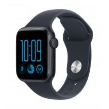 Apple Watch SE (3nd generation) SE 3 (GPS) - Caja de aluminio en color medianoche de 40 mm - Correa deportiva azul marino - Talla S/M
