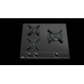 Placa de gas natural Teka GBC 63010 KBN, 3 zonas, Cristal Gas, 6250W, vidrio templado, ref. 112580002, cristal negro - imagen 6