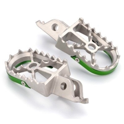 Estriberas Off Road gris/verde Kawasaki ASF-02S-GR