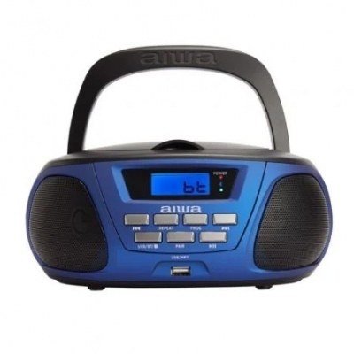 Radio CD Aiwa BBTU-300BL/ 5W/ Azul