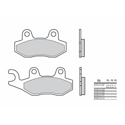 Pastillas de freno sinterizadas Brembo 07SU12SP 07SU12SP