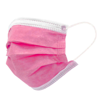 Mascarillas quirúrgicas ProSafe Tipo IIR (Pack 50) - BFE >98% | 3 capas | Clip nasal ajustable | Color rosa | Fabricadas en España