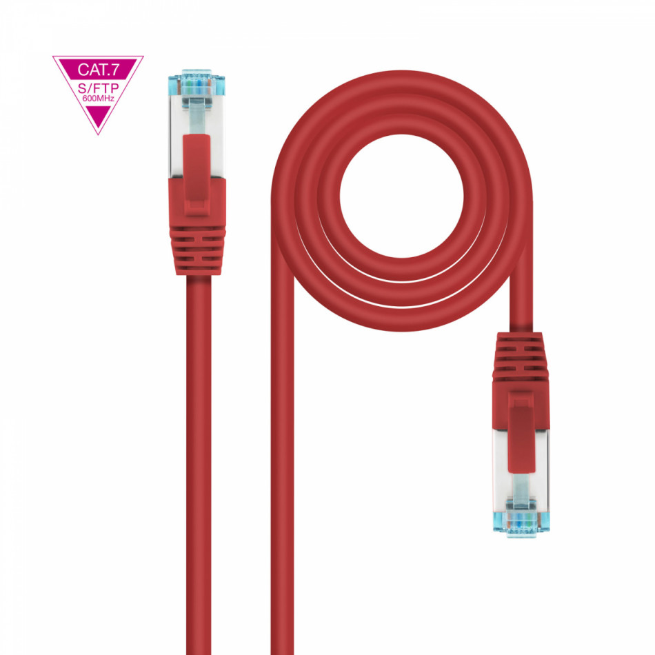 Nanocable - CABLE RED CAT.7 LSZH SFTP PIMF AWG26 ROJO 1 M