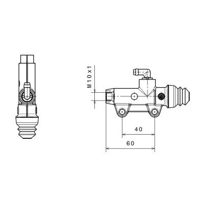 BREMBO Rear Brake Master Cylinder Ømm Natural 910.4776.01