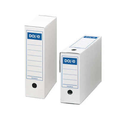 Dohe 50 Cajas de Archivo Definitivo - Tamaño Folio - Medidas 255x355x100mm - Utilizable en Horizontal y Vertical - Facil Montaje - Color Blanco