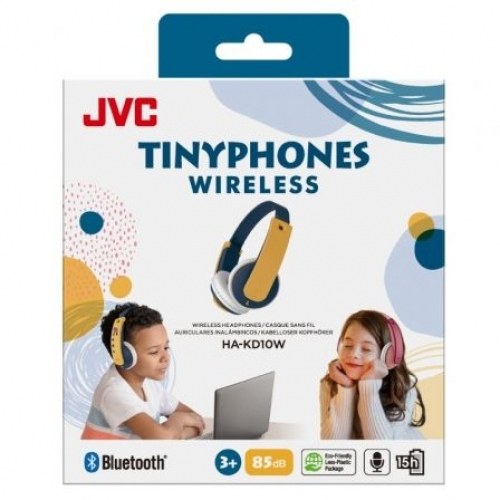 Auriculares Infantiles Inalámbricos JVC Tinyphone HAKD10W/ Bluetooth/ Amarillos y Azules