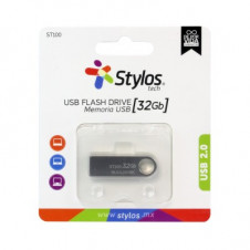 MEMORIA USB STYLOS ST100 32GB USB 2.0 COLOR PLATA ST100-32GB