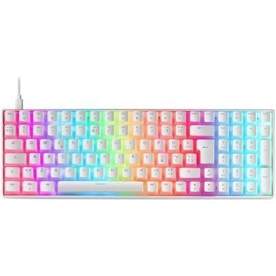 Teclado mars gaming mkultrawbes rgb mecanico white blue