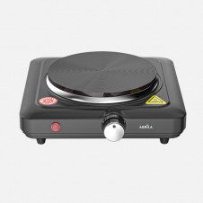 Cocina Electrica Lucky Negro 1000w 1placa Termostato Regulable Antideslizante luz Indi.7x22x25cm