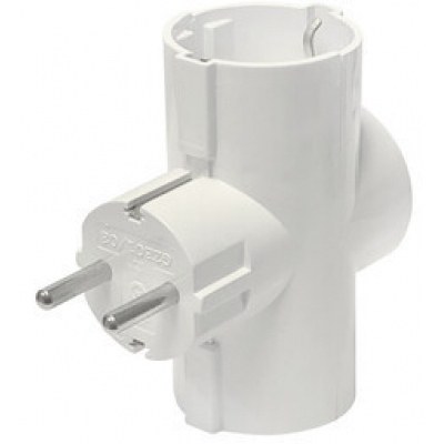 Adaptador 3 Tomas Schuko 3500W 16A/250Vac BLANCO 49265