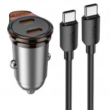 Cargador Coche USB-C 45W Hoco NZ16B con Salida Doble + Cable USB-C