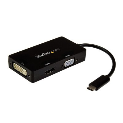 Adaptador USB-C de Vídeo Multipuertos - 3en1 - 4K 30Hz - Negro