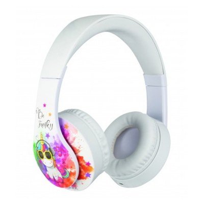 Auriculares Infantiles Gaming con Micrófono Konix Unik Be Funky/ Jack 3.5/ Blancos