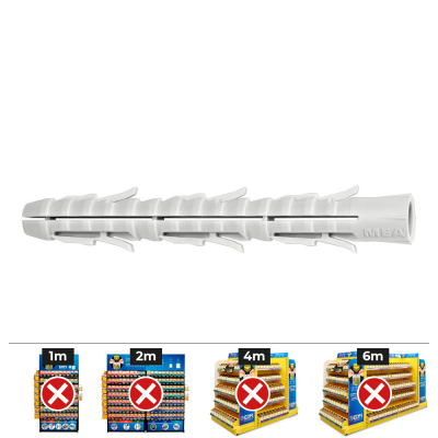 Taco largo standard fl 6-60, caja 100 uds