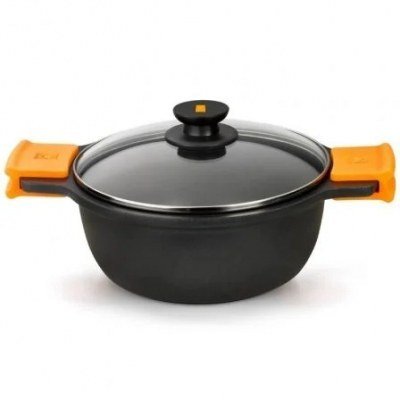 CACEROLA ALTA EFFICIENT BRA A270336 - Ø36CM - 11.2L - ESPESOR 6MM - ALUMINIO FUNDIDO - TEFLÓN ANTIADHERENTE PLATINUM PLUS - TAPA VIDRIO TEMPLADO