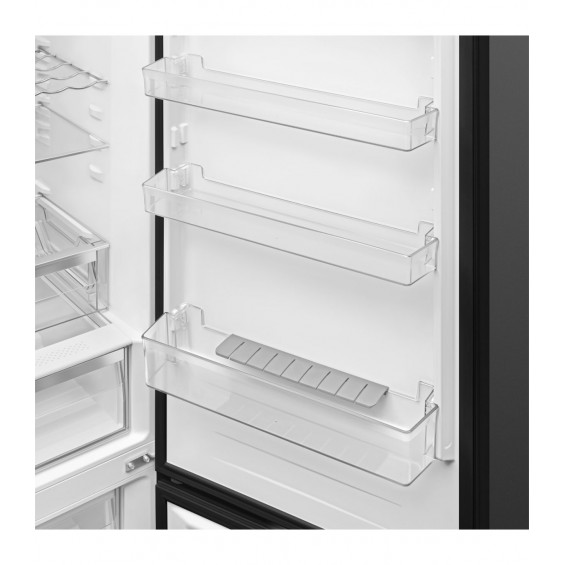 Frigorífico combi Smeg RC20KDND, 200 x 60 x 59.2 cm, Total No Frost, clase D, 197 kWh/año, 35 dB, 331 litros, Multiflow, reversible, dark inox - imagen 5