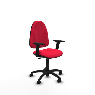 Algarra CP bali rojo brazos 2D base poliamida ruedas nailon 50mm