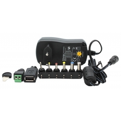 Alimentador Universal salida 3-12Vdc 1500mA con 8 conectores