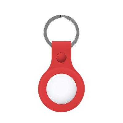 Llavero Protector COOL Compatible con AirTag Silicona Rojo