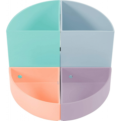 682296D porta lápices Plástico Coral, Verde, Azul claro, Mauve
