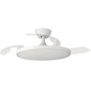 Ventilador de techo Orbegozo CP 148105, 105 cm, 35W, 3 aspas retráctiles, 6 velocidades, ventilación reversible, luz LED 36W, temporizador hasta 4 h, modo iluminación nocturna, mando a distancia, blanco