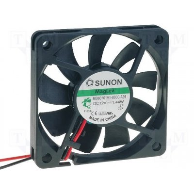 VENTILADOR 12Vdc 60x60x10mm 1,3W 2 Cables VAPO Sunon