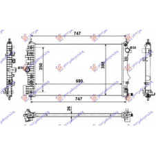 RADIATOR 2.0 PETROL TURBO AUTOMATIC (680x400) (NRF)
